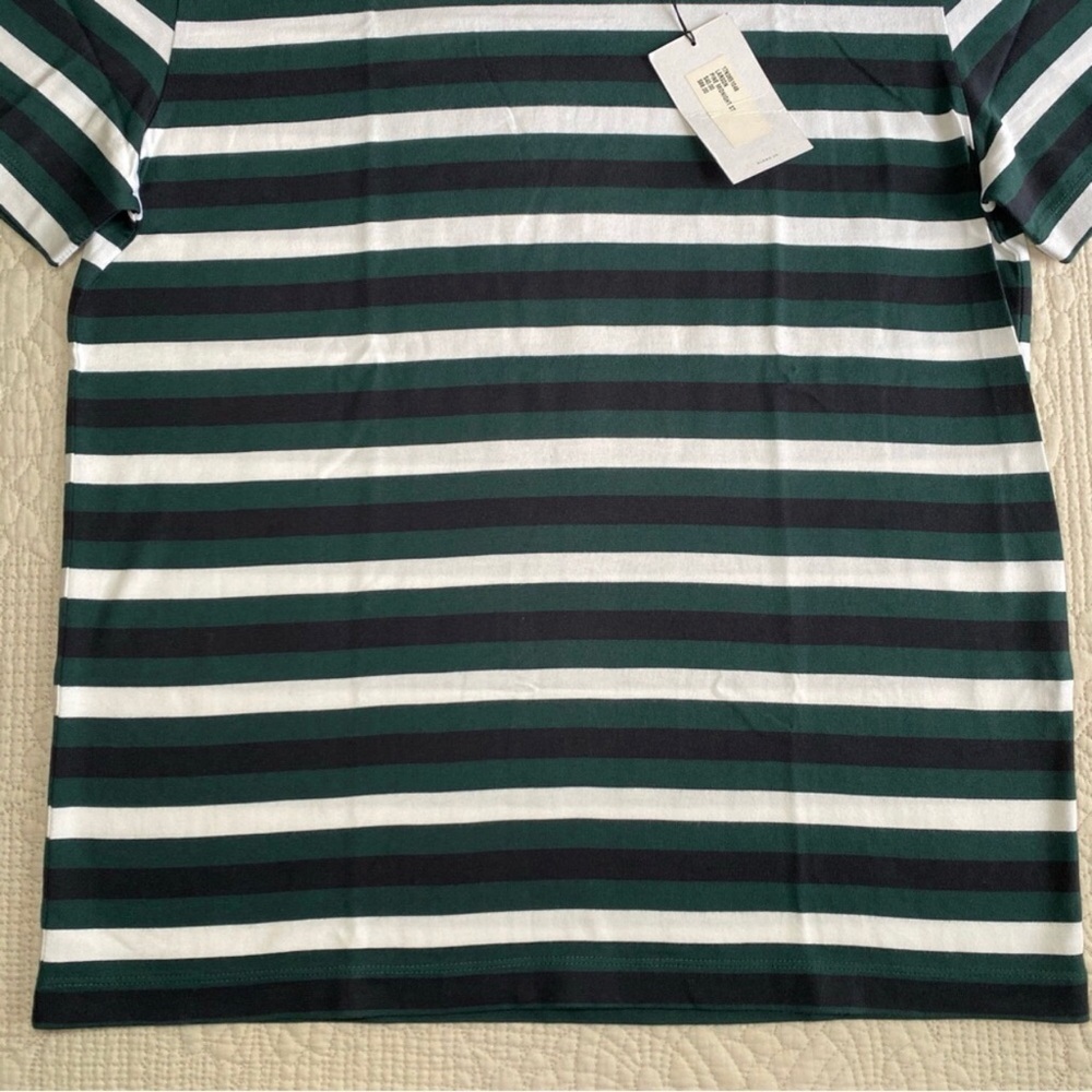 BLDWN Crew Neck Short Sleeve Green Black and White T-shirt Size Medium - Picture 4 of 7
